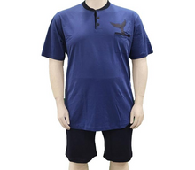 Prenesite sliku u preglednik galerije, PIDŽAMA ZA LJETO 20 NODI Maestrale plava 4XL do 8XL - promotivna cijena