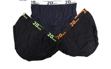 Prenesite sliku u preglednik galerije, Donje rublje za punije Slip s elastičnim otvorom 3 komada 20nodi 944 crno plavo 3XL do 7XL