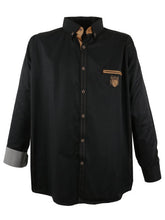 Prenesite sliku u preglednik galerije, CRNA KOŠULJA za punije LV-1980 3XL do 7XL