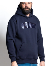 Prenesite sliku u preglednik galerije, Novo - Pulover s kapuljačom MAXFORT MAX E2924 2XL do 8XL Crna Plava
