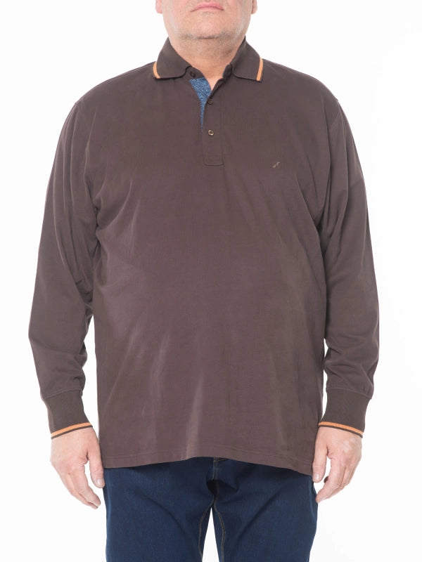 Plus size long sleeve Polo Maxfort Max multiple colors 2xl to 10xl 