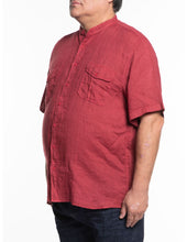 Load image into Gallery viewer, MAXFORT SHORT SLEEVE SHIRT Lerici - 100% linen, Korean collar - more colors 3XL TO 10XL promotional price
