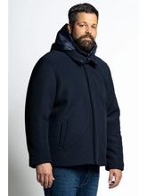 Prenesite sliku u preglednik galerije, Rastezljiv kaput za punije Maxfort Prestigio P26006 2xl do 8xl Crna Plava
