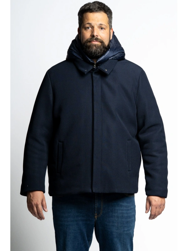 Rastezljiv kaput za punije Maxfort Prestigio P26006 2xl do 8xl Crna Plava