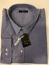 Load image into Gallery viewer, DARK BLUE SHIRT WITH STRIPES DUBLIN EA01 - EASY by MAXFORT 8XL
