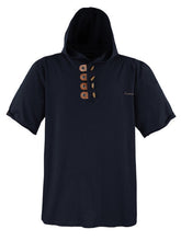 Load image into Gallery viewer, BLACK MEN&#39;S SHORT SLEEVE T-SHIRT with hood LV-121 4XL to 8XL 
